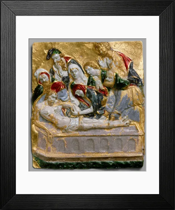 Framed Print : The Entombment of Christ, French, ca. 1390-1405. Creator: Unknown Framed Print : The Entombment of Christ, French, ca. 1390-1405. Creator: Unknown