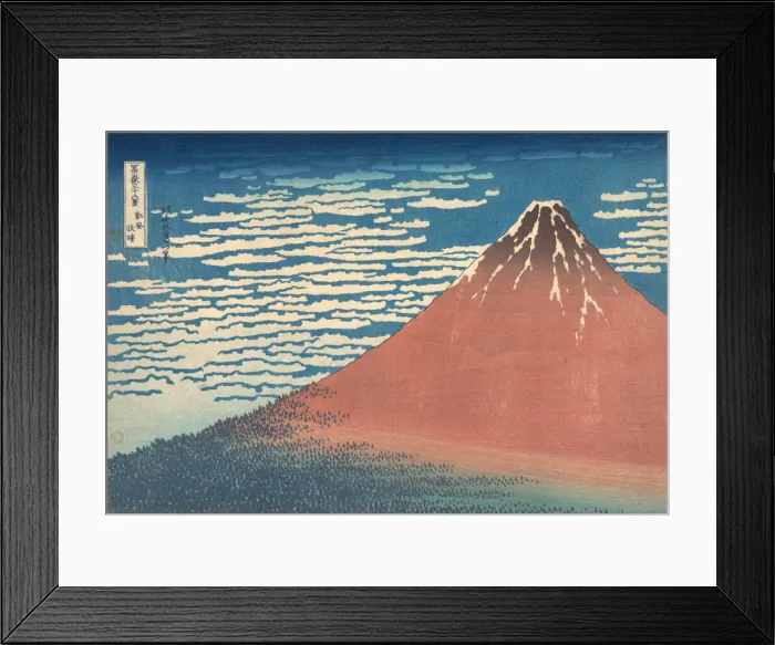 Framed Print : South Wind, Clear Sky (Gaifu kaisei), also known as Red Fuji, from the series Thirt