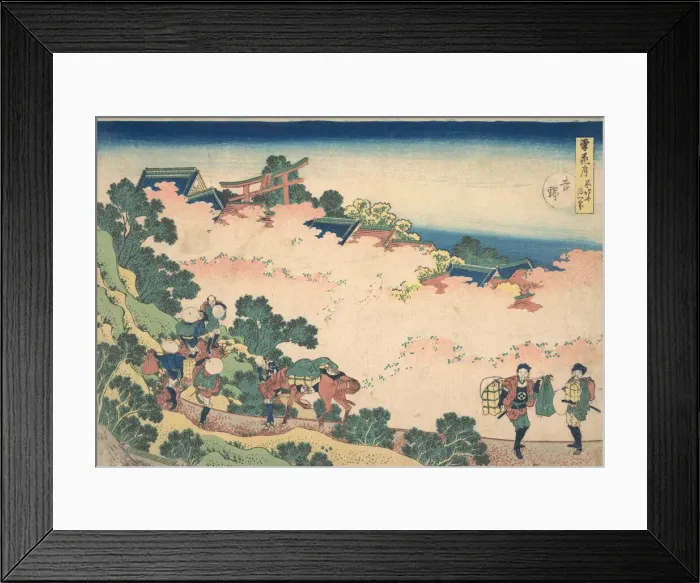 Framed Print : Cherry Blossoms at Yoshino (Yoshino), from the series Snow, Moon, and Flowers (Setsuge Framed Print : Cherry Blossoms at Yoshino (Yoshino), from the series Snow, Moon, and Flowers (Setsuge