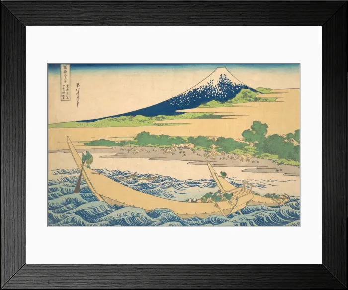 Framed Print : Tago Bay near Ejiri on the Tokaido (Tokaido Ejiri Tago no ura ryaku zu), from the s Framed Print : Tago Bay near Ejiri on the Tokaido (Tokaido Ejiri Tago no ura ryaku zu), from the s