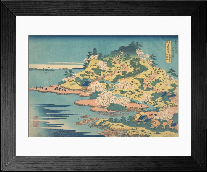Framed Print : Tenpozan at the Mouth of the Aji River in Settsu Province (Sesshu Ajikawaguchi Tenpozan Framed Print : Tenpozan at the Mouth of the Aji River in Settsu Province (Sesshu Ajikawaguchi Tenpozan
