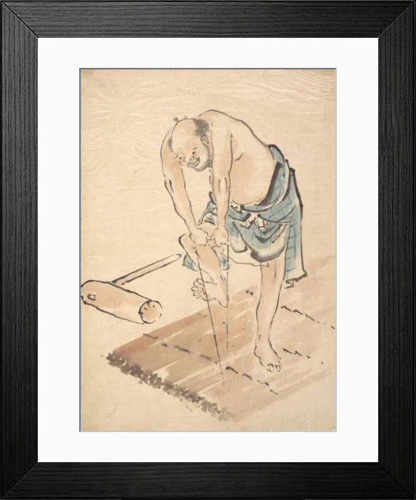 Framed Print : Man on a Raft. Creator: Hokusai Framed Print : Man on a Raft. Creator: Hokusai