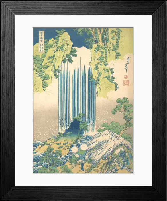 Framed Print : Yoro Waterfall in Mino Province (Mino no Yoro no taki), from the series A Tour of Wate Framed Print : Yoro Waterfall in Mino Province (Mino no Yoro no taki), from the series A Tour of Wate