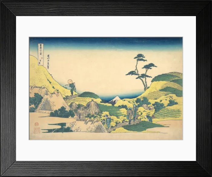 Framed Print : Lower Meguro (Shimo Meguro), from the series Thirty-six Views of Mount Fuji (Fugaku