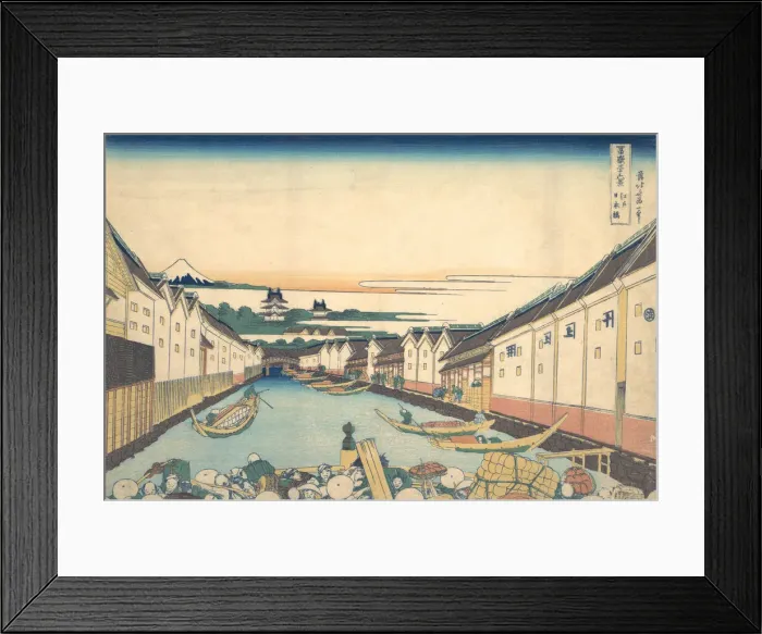 Framed Print : Nihonbashi in Edo (Edo Nihonbashi), from the series Thirty-six Views of Mount Fuji Framed Print : Nihonbashi in Edo (Edo Nihonbashi), from the series Thirty-six Views of Mount Fuji