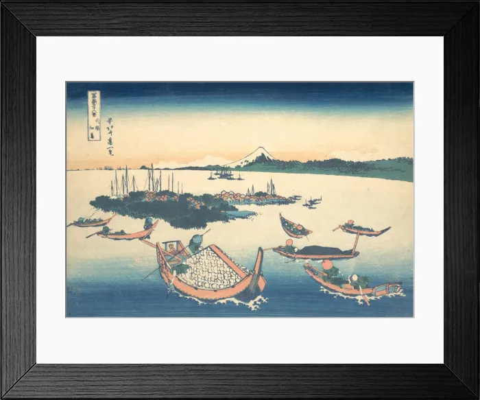 Framed Print : Tsukudajima in Musashi Province (Buyo Tsukudajima), from the series Thirty-six View Framed Print : Tsukudajima in Musashi Province (Buyo Tsukudajima), from the series Thirty-six View