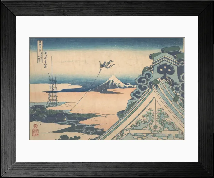 Framed Print : Honganji at Asakusa in Edo (Toto Asakusa Honganji), from the series Thirty-six View Framed Print : Honganji at Asakusa in Edo (Toto Asakusa Honganji), from the series Thirty-six View