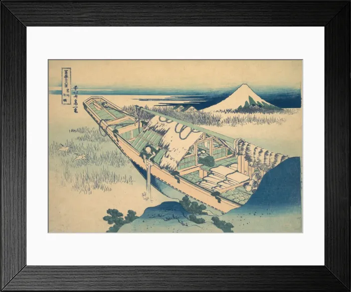 Framed Print : Ushibori in Hitachi Province (Joshu Ushibori), from the series Thirty-six Views of Framed Print : Ushibori in Hitachi Province (Joshu Ushibori), from the series Thirty-six Views of
