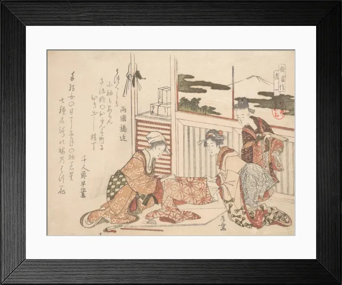 Framed Print : Attire, late 18th-early 19th century. Creator: Hokusai Framed Print : Attire, late 18th-early 19th century. Creator: Hokusai