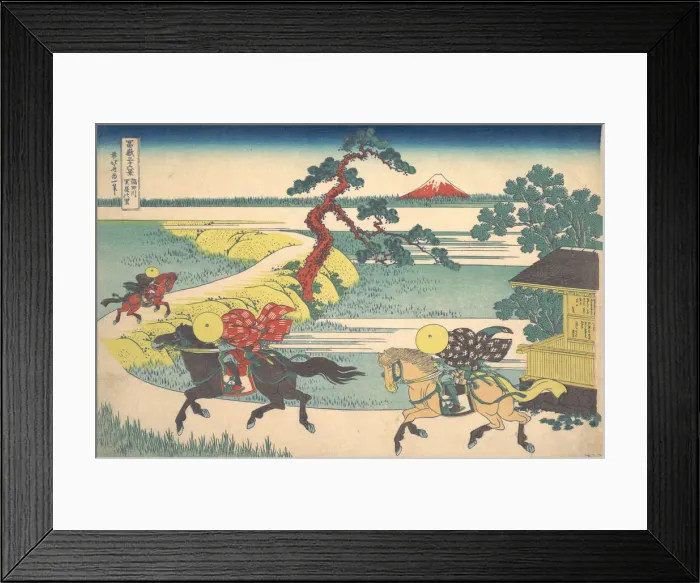 Framed Print : Sekiya Village on the Sumida River (Sumidagawa Sekiya no sato), from the series Thi
