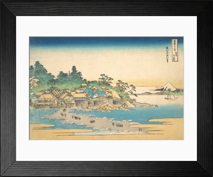 Framed Print : Enoshima in Sagami Province (Soshu Enoshima), from the series Thirty-six Views of M Framed Print : Enoshima in Sagami Province (Soshu Enoshima), from the series Thirty-six Views of M