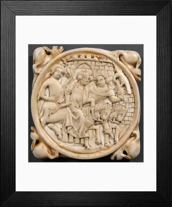Framed Print : Mirror Case, French, ca. 1350. Creator: Unknown