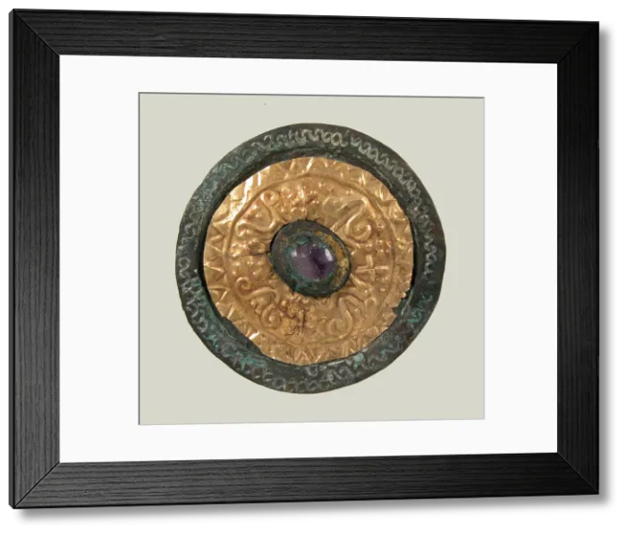 Framed Print : Disk Brooch, Frankish, ca. 550-650. Creator: Unknown Framed Print : Disk Brooch, Frankish, ca. 550-650. Creator: Unknown