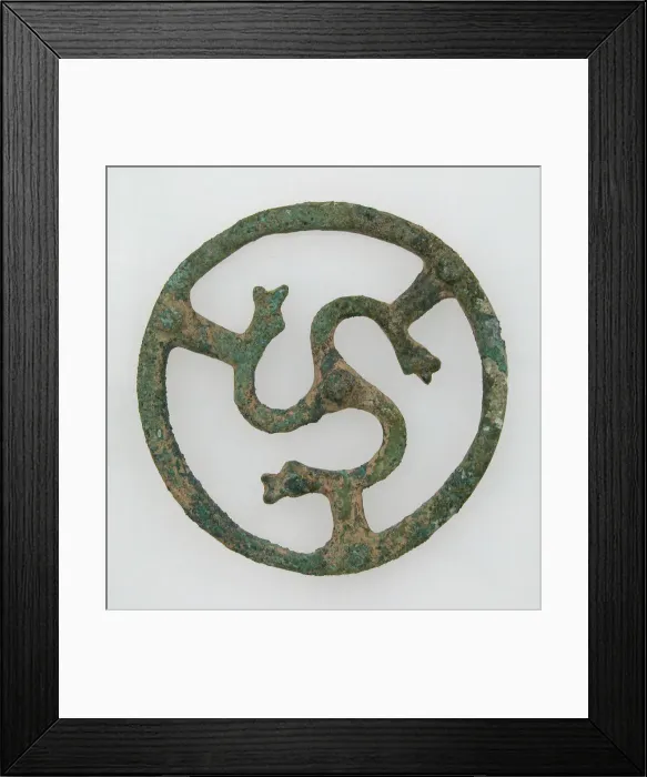 Framed Print : Openwork Belt Fitting with Serpent Design, Frankish, 500-700. Creator: Unknown Framed Print : Openwork Belt Fitting with Serpent Design, Frankish, 500-700. Creator: Unknown