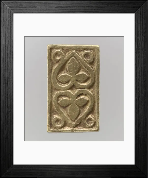 Framed Print : Gold Slide for a Belt or Strap, Avar, 700s. Creator: Unknown Framed Print : Gold Slide for a Belt or Strap, Avar, 700s. Creator: Unknown