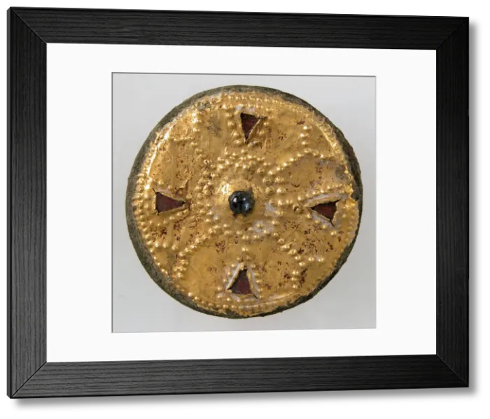 Framed Print : Disk Brooch, Frankish, ca. 550-650. Creator: Unknown Framed Print : Disk Brooch, Frankish, ca. 550-650. Creator: Unknown