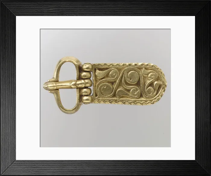 Framed Print : Gold Buckle, Avar, 700s. Creator: Unknown Framed Print : Gold Buckle, Avar, 700s. Creator: Unknown