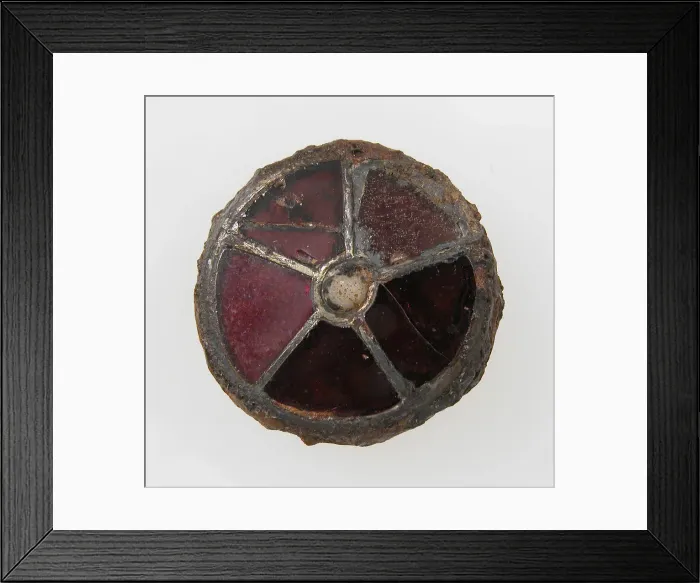 Framed Print : Disk Brooch, Frankish, 6th century. Creator: Unknown Framed Print : Disk Brooch, Frankish, 6th century. Creator: Unknown