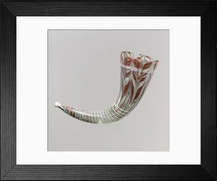 Framed Print : Glass Drinking Horn, Langobardic (?), 575-625. Creator: Unknown Framed Print : Glass Drinking Horn, Langobardic (?), 575-625. Creator: Unknown
