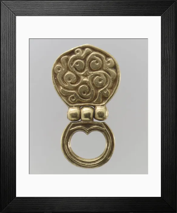 Framed Print : Gold Belt Mount with Loop, Avar, 700s. Creator: Unknown Framed Print : Gold Belt Mount with Loop, Avar, 700s. Creator: Unknown
