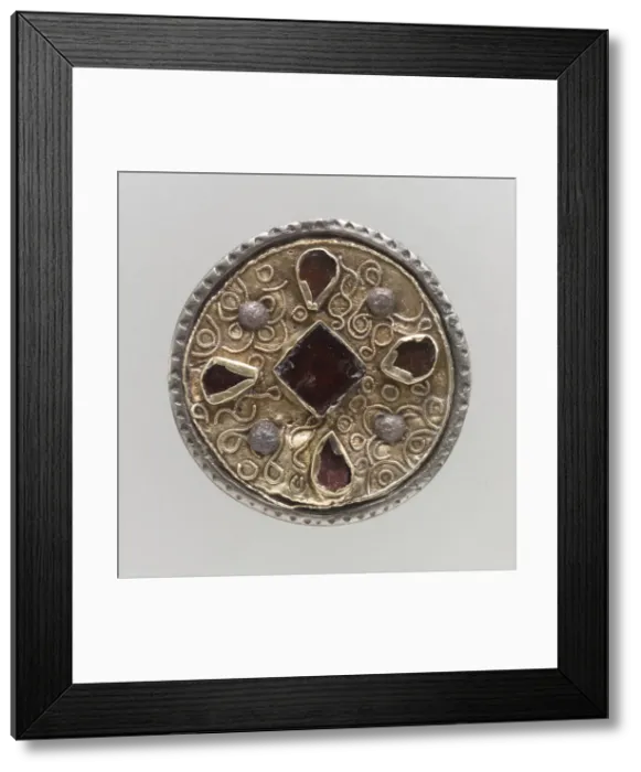 Framed Print : Disk Brooch, Frankish, 7th century. Creator: Unknown Framed Print : Disk Brooch, Frankish, 7th century. Creator: Unknown