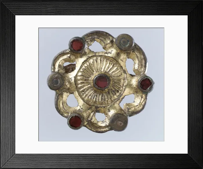 Framed Print : Whorl-Shaped Brooch, Frankish, 550-650. Creator: Unknown Framed Print : Whorl-Shaped Brooch, Frankish, 550-650. Creator: Unknown