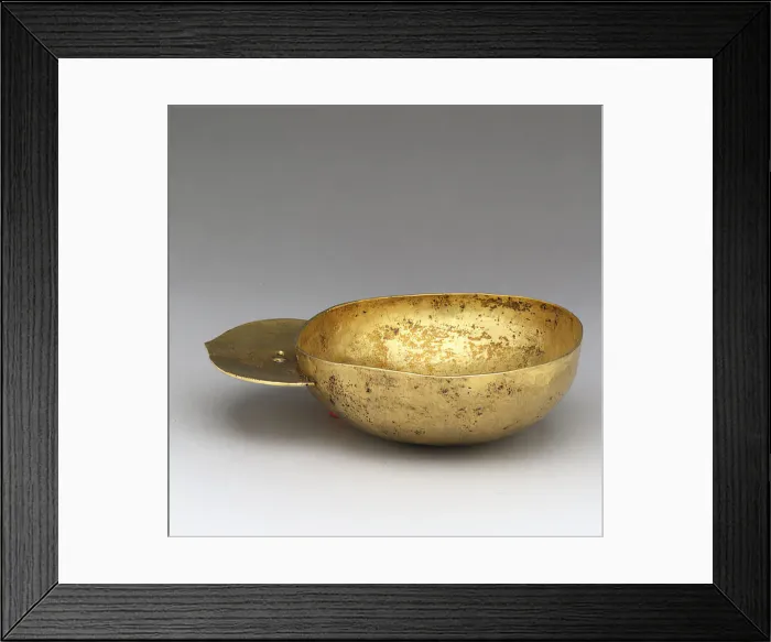 Framed Print : Gold Drinking Bowl with Handle, Avar, 700s. Creator: Unknown Framed Print : Gold Drinking Bowl with Handle, Avar, 700s. Creator: Unknown