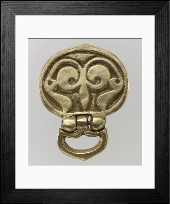 Framed Print : Gold Belt Mount with Loop, Avar, 700s. Creator: Unknown Framed Print : Gold Belt Mount with Loop, Avar, 700s. Creator: Unknown