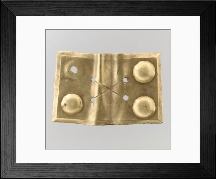 Framed Print : Gold Belt Mount (Unfinished), Avar, 700s. Creator: Unknown Framed Print : Gold Belt Mount (Unfinished), Avar, 700s. Creator: Unknown