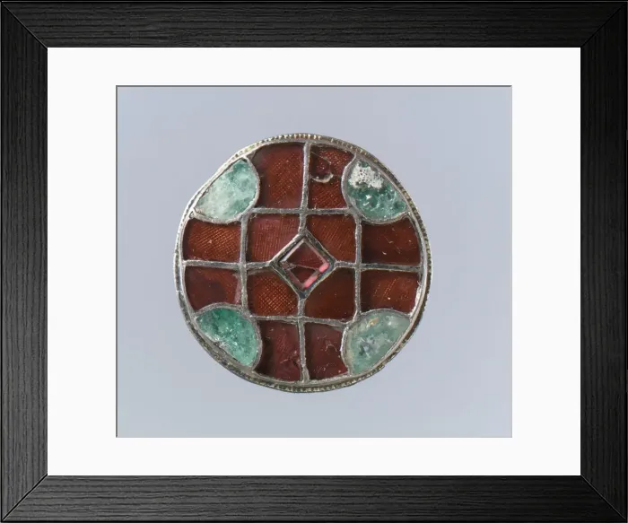 Framed Print : Disk Brooch, Frankish, 6th century. Creator: Unknown Framed Print : Disk Brooch, Frankish, 6th century. Creator: Unknown