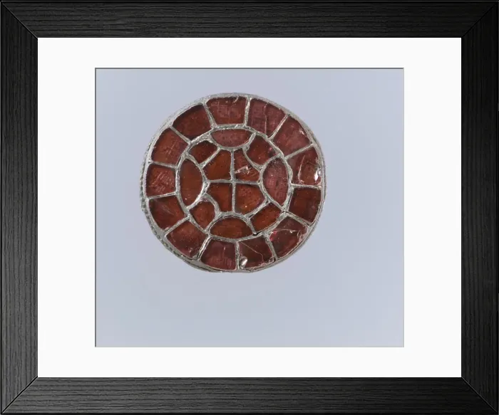 Framed Print : Disk Brooch, Frankish, second half 6th century. Creator: Unknown Framed Print : Disk Brooch, Frankish, second half 6th century. Creator: Unknown