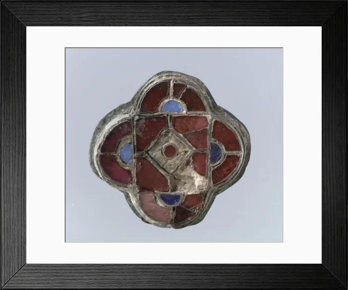 Framed Print : Quatrefoil Brooch, Frankish, second half 6th century. Creator: Unknown