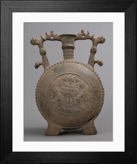 Framed Print : Flask with Handles, Balkan, 15th-16th century. Creator: Unknown Framed Print : Flask with Handles, Balkan, 15th-16th century. Creator: Unknown