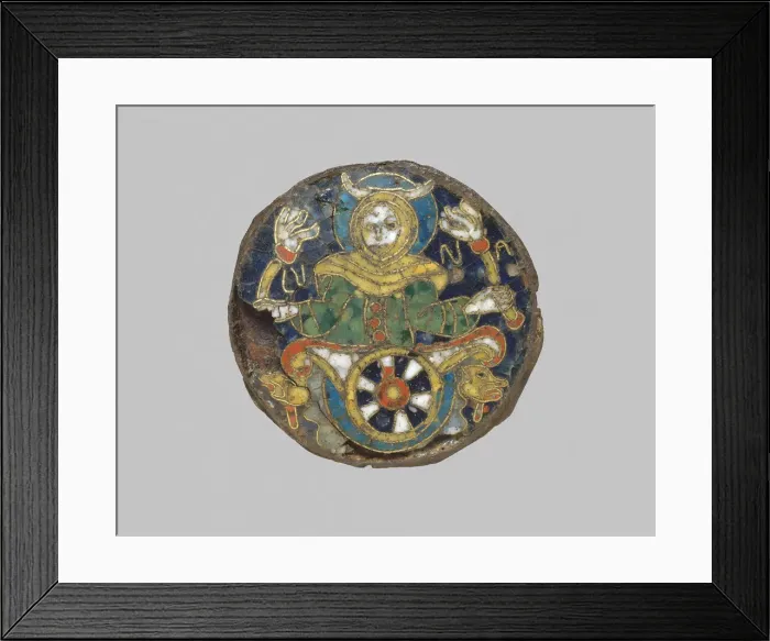 Framed Print : Roundel with a Personification of the Moon, Carolingian, ca. 860-890. Creator: Unknown Framed Print : Roundel with a Personification of the Moon, Carolingian, ca. 860-890. Creator: Unknown