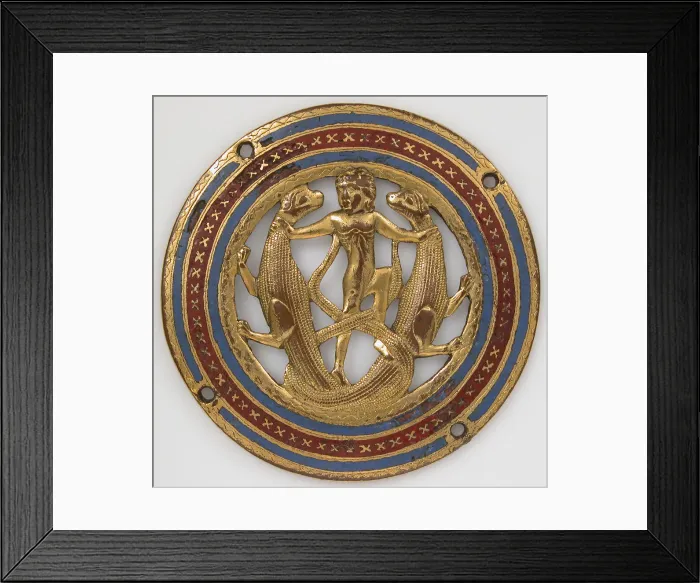 Framed Print : Medallion from a Coffret, French, ca. 1210. Creator: Unknown Framed Print : Medallion from a Coffret, French, ca. 1210. Creator: Unknown