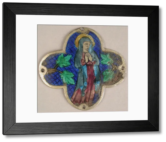 Framed Print : Plaque with the Virgin in Mourning, Catalan, 14th century. Creator: Unknown Framed Print : Plaque with the Virgin in Mourning, Catalan, 14th century. Creator: Unknown