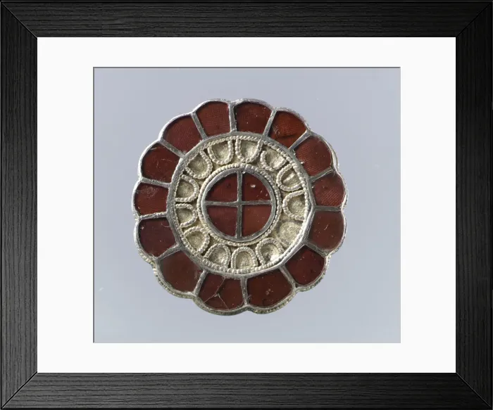 Framed Print : Rosette Brooch, Frankish, last quarter 6th century. Creator: Unknown Framed Print : Rosette Brooch, Frankish, last quarter 6th century. Creator: Unknown
