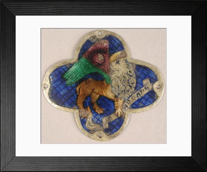 Framed Print : Plaque with the Lion of Saint Mark, Catalan, 14th century. Creator: Unknown Framed Print : Plaque with the Lion of Saint Mark, Catalan, 14th century. Creator: Unknown