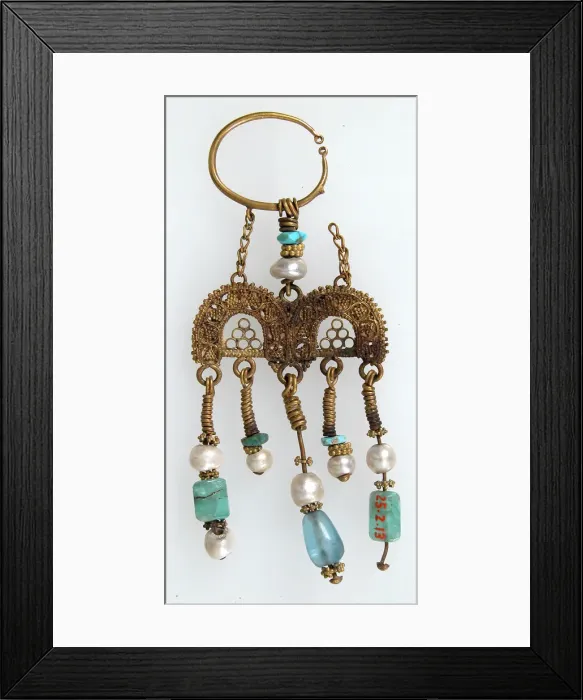 Framed Print : Earring, Coptic, 2nd-3rd century. Creator: Unknown Framed Print : Earring, Coptic, 2nd-3rd century. Creator: Unknown