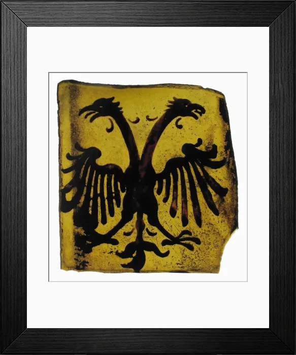 Framed Print : Glass Fragment, European, probably 15th century. Creator: Unknown Framed Print : Glass Fragment, European, probably 15th century. Creator: Unknown