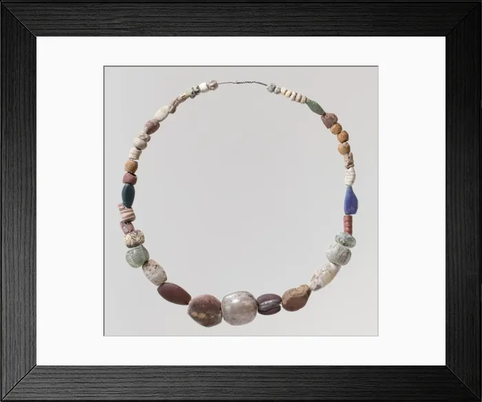 Framed Print : Beaded Necklace, Frankish, 500-600. Creator: Unknown Framed Print : Beaded Necklace, Frankish, 500-600. Creator: Unknown