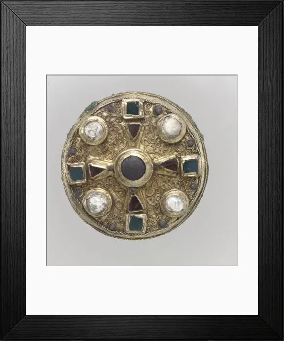 Framed Print : Disk Brooch, Frankish, late 7th century. Creator: Unknown Framed Print : Disk Brooch, Frankish, late 7th century. Creator: Unknown