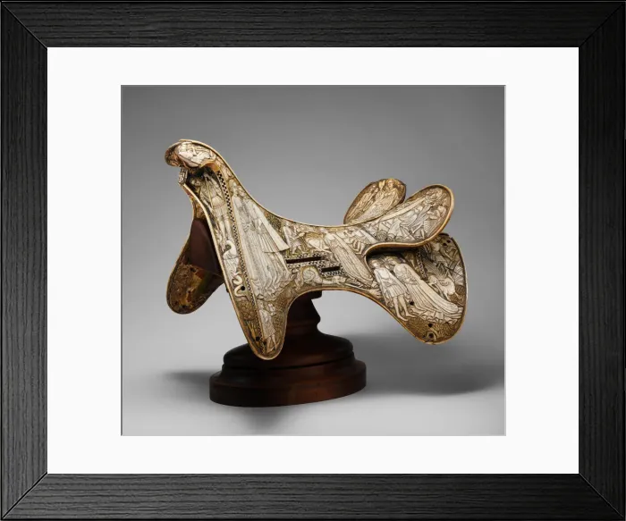 Framed Print : Saddle, Central European, ca. 1400-1420. Creator: Unknown Framed Print : Saddle, Central European, ca. 1400-1420. Creator: Unknown
