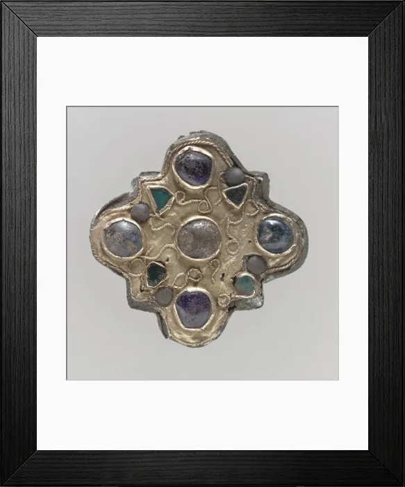 Framed Print : Disk Brooch, Frankish, first half 7th century. Creator: Unknown