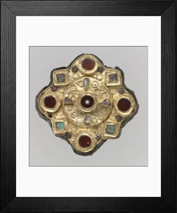 Framed Print : Disk Brooch, Frankish, 650-725. Creator: Unknown Framed Print : Disk Brooch, Frankish, 650-725. Creator: Unknown