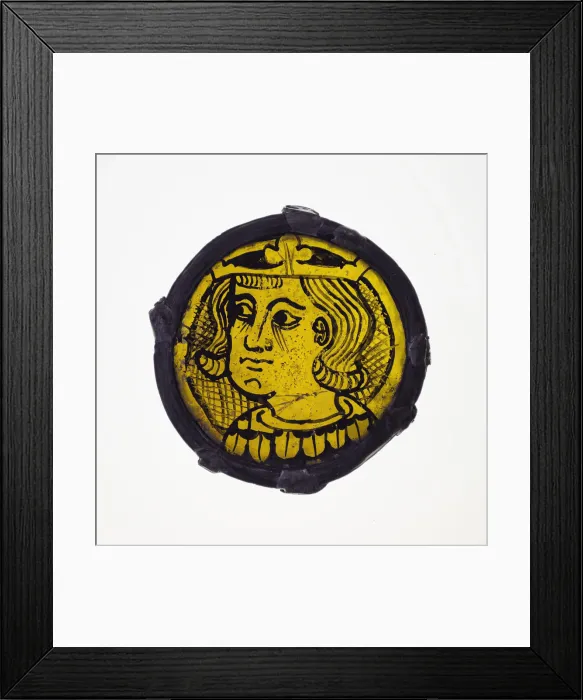 Framed Print : Glass Fragment, European, 13th century. Creator: Unknown Framed Print : Glass Fragment, European, 13th century. Creator: Unknown