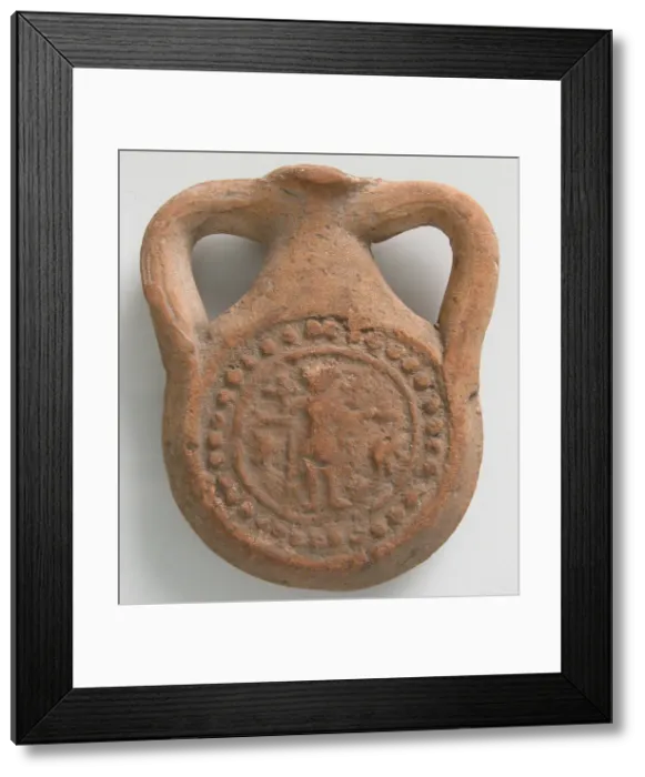 Framed Print : Pilgrim Flask, Coptic, 4th-7th century. Creator: Unknown Framed Print : Pilgrim Flask, Coptic, 4th-7th century. Creator: Unknown