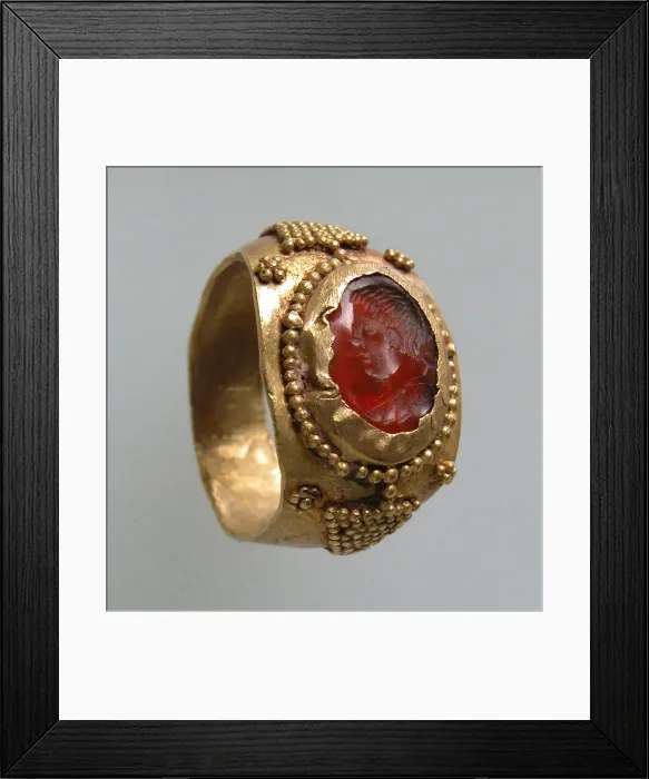 Framed Print : Finger Ring, Frankish, 6th-7th century. Creator: Unknown Framed Print : Finger Ring, Frankish, 6th-7th century. Creator: Unknown