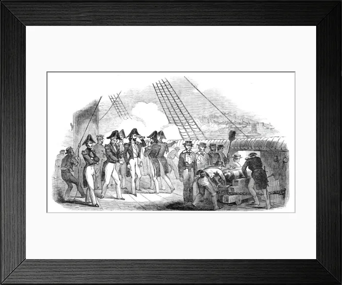 Framed Print : Bombardment of Tangier, 1844. Creator: Unknown Framed Print : Bombardment of Tangier, 1844. Creator: Unknown