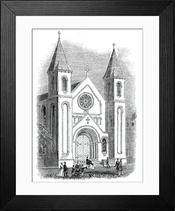 Framed Print : New Church, Argyle-Square, 1844. Creator: Unknown Framed Print : New Church, Argyle-Square, 1844. Creator: Unknown